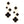 Dangle Black Clover Gold Chain Earrings for Women