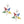 OES Sorority White Star Shield Drop Silver Earring