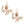 Breast Cancer Fish Hook Gold Hope Glam Earrings