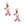 Breast Cancer Stud Gold Pink Ribbon Leg Earrings