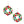 Dangle Xmas Medium Wreath Earrings for Women