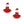 Dangle Santa Baby Red Sweetheart Dress Earrings