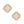AKA Pink Silver Green Rhinestone Clover Studs