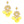 Dangle Yellow Crystal Petal Tassel Earrings Women