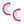 Studs Fuchsia Crystal Semi Circle Luminous Earring