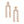 Fringe Gold Pave Long Arched Earrings for Women
