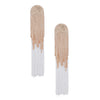 Tassel White Long Fringe Glam Earrings for Women