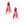 Tassel Red Feather Glass Earrings for Women