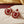 Stud Red Crystal and Glass Heart Earrings