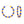 SGRHO Sorority Blue Gold Pearl Hoops for Women