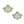 AKA Sorority Pink Green Stone Ivy Leaf Studs