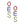 OES Sorority Pave Letter Gold Dangle Earrings