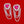 Dangle Fuchsia Crystal Heart Cascade Earrings