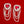 Dangle Red Crystal Heart Cascade Earrings