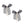 Tassel Black Ribbon Bow Sparkling Fringe Earrings
