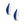 ZPB Sorority Curved Leaf Blue White Painted Studs