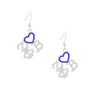 ZPB Greek Heartfelt Pride Bling Fish Hook Earrings