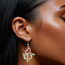 AKA Greek Heartfelt Pride Bling Fish Hook Earrings