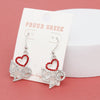 DST Greek Heartfelt Pride Bling Fish Hook Earrings