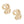 Clip On High End Gold Ribbon Cream Pearl Earrings