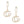Drop Gold Pave Link GG Earrings for Women