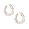 Stud Gold Baguette Crystal Teardrop Earrings Women