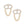 Studs Gold Pave CD Draped Chain Earrings Women