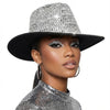 Fedora Black with Silver Rhinestone Bling Hat