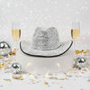 Fedora Black with Silver Rhinestone Bling Hat