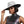Fedora Black with Silver Rhinestone Bling Hat
