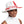 DST Sorority Red White Fedora Pearl Hat for Women