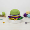 Mardi Gras Crochet Multicolor Ruffle Bucket Hat Women