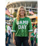Jersey AKA Green White Sequin GAME DAY Crop Top