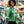 Jersey AKA Green White Sequin GAME DAY Crop Top