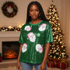 Jersey Santa Approved Green Sequin Xmas Shirt