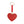 Handbag Clip Gleaming Red Heart Padded Charm