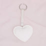 Handbag Clip Gleaming White Heart Padded Charm