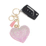 Keychain Sparkling Love Pink Padded Heart Charm