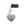 Keychain Sparkling Love Black White Padded Heart