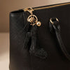Keychain Black High Heel Sparkle Purse Charm