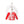 Red and White Delta Sorority Keychain|4.25 x 3.25 inches