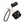 Black Quilted Silver AirPods Earbud Case Keychain