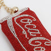 Keychain Red Coca Cola Sparkle Purse Charm