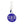 ZPB Sorority Blue Silver Padded Keychain
