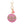 Keychain AKA Sorority Pink Padded Charm for Women