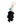 Aqua Turban Woman Keychain