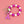Keychain Gold Pink Ribbon Mixed Pearl Wristlet