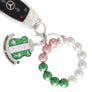 AKA Pink Green Pearl Shield Keychain