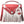 White Red Shield Pearl Keychain|7.75 x 1.65 inches