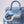 Blue White Hat Pearl Keychain ZPB
